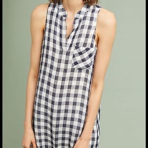 Anthropologie Plaid Maroney Sleeveless Shirt Dress